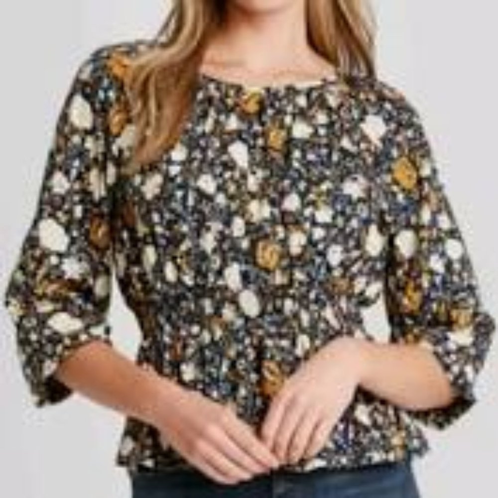 Universal Thread Floral peplum blouse